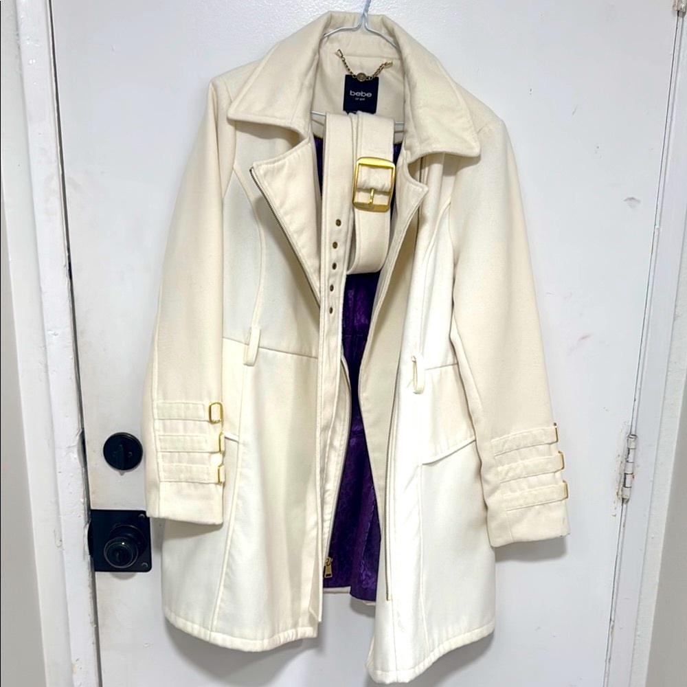 Bebe Women's White Coat